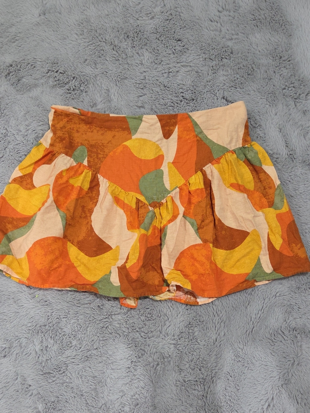 Target Noel Women’s Orange Multi Print Ruffled Skirt